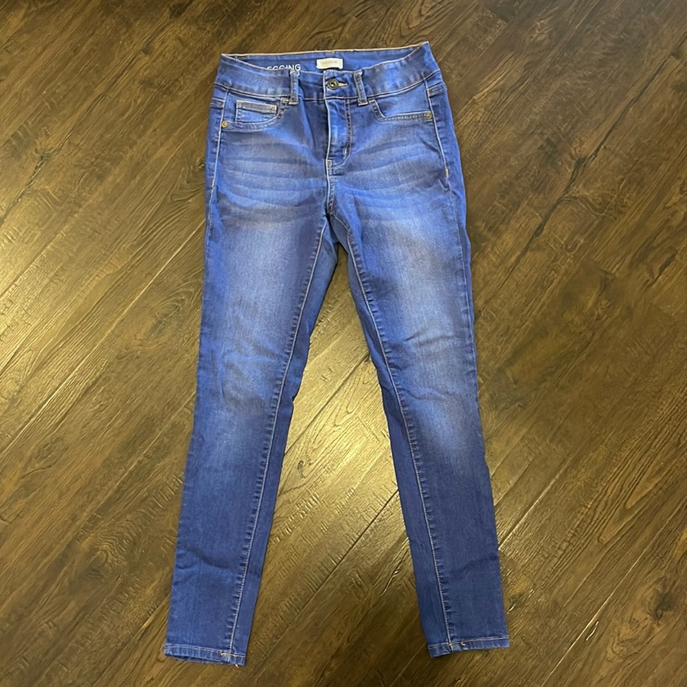 Blue asphalt ankle leggings